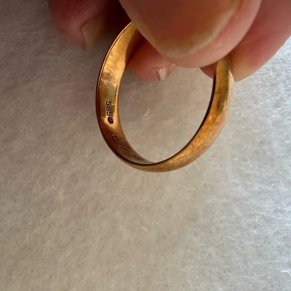 Vintage 14k Solid Yellow Gold Mens Domed Comfort Fit Wedding Band Ring
